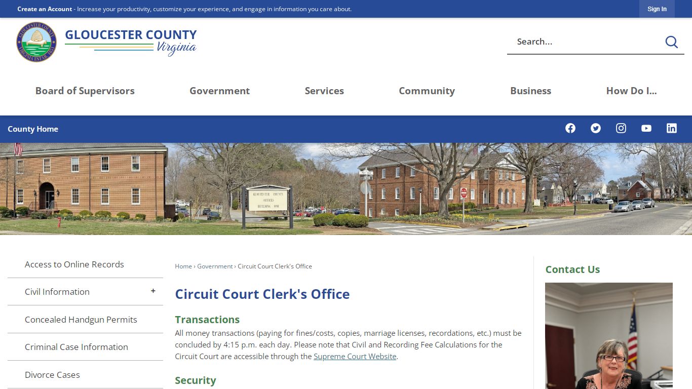 Circuit Court Clerk's Office | Gloucester County, VA